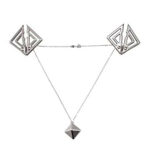 Zaciski Adjustable Nipple Clamps With Heavy Pendant Grey LOCKINK