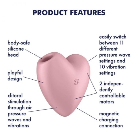 Stymulator łechtaczki Cutie Heart Light Red Satisfyer