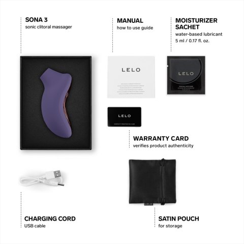 Stymulator łechtaczki sterowany aplikacją Sona 3 Cyber Purple LELO
