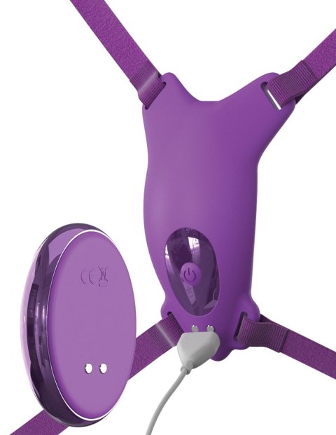 Uprząż z wibratorem Hands Free Strap On 1 Motor Fantasy For Her
