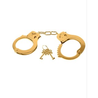 Kajdanki Metal Cuffs Fetish Fantasy Gold