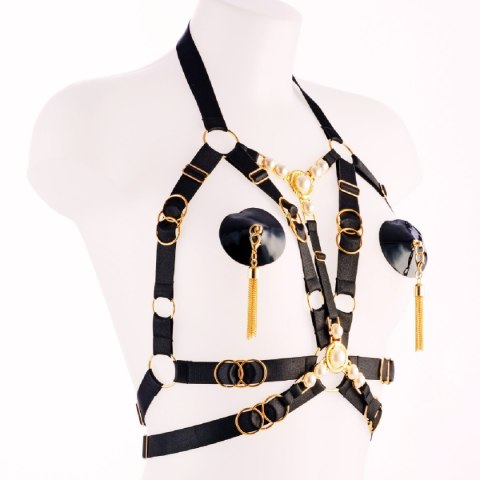 Otwarty biustonosz FAUSTINA II-Cupless Triangle Bra Deluxe Kinky Diva