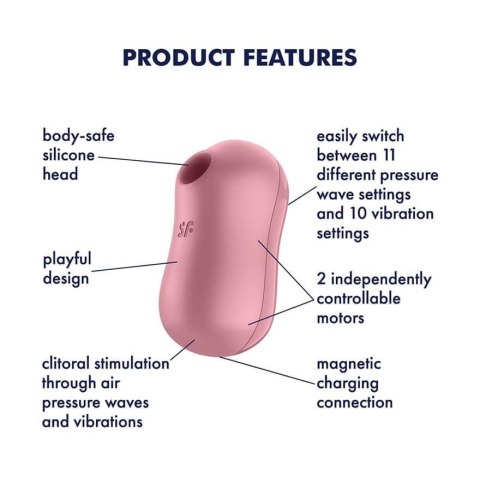 Stymulator łechtaczki Cotton Candy Light Red Satisfyer