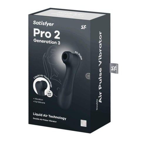 Stymulator łechtaczki Pro 2 Generation 3 with Liquid Air black Satisfyer