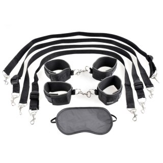 Zestaw do krępowania Cuff & Tether Set - Black Fetish Fantasy Series