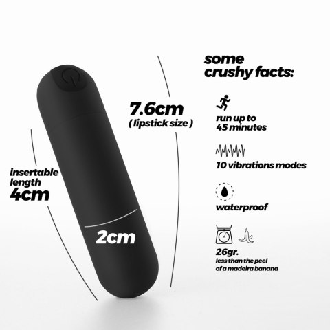 Mini wibrator bullet + 10 trybów wibracji Crushious