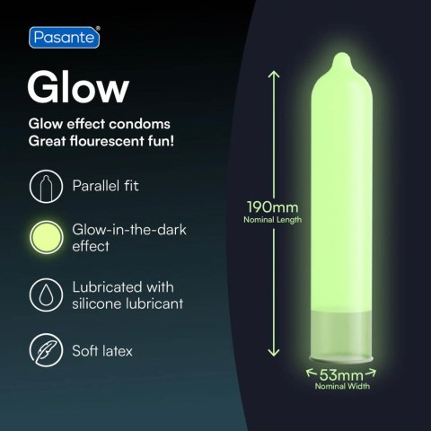 Pasante Glow Condoms 12 pcs