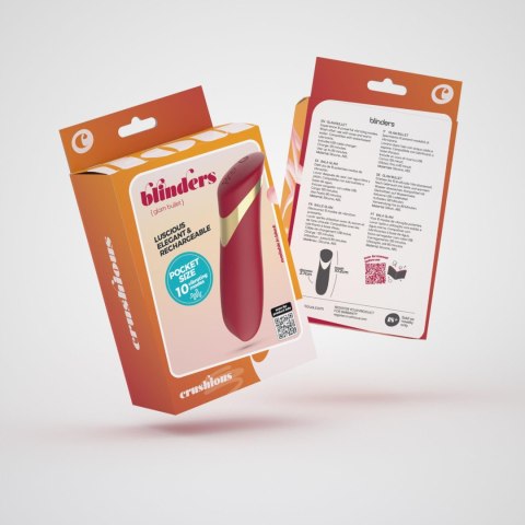 Mini wibrator Blinders + 10 funkcji red Crushious