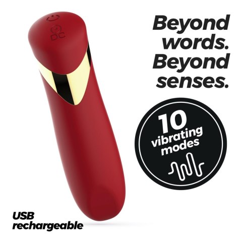 Mini wibrator Blinders + 10 funkcji red Crushious