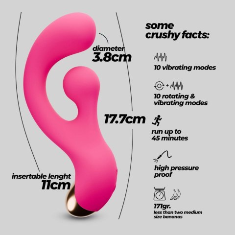 Wibrator G-Spot Pleaser z funkcją rotacji Crushious