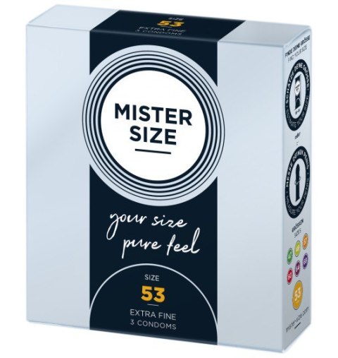 Mister.Size 53 mm Condoms 3 Pieces