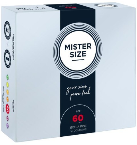 Mister.Size 60 mm Condoms 36 Pieces