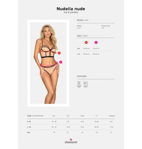 Nudelia nude top i figi