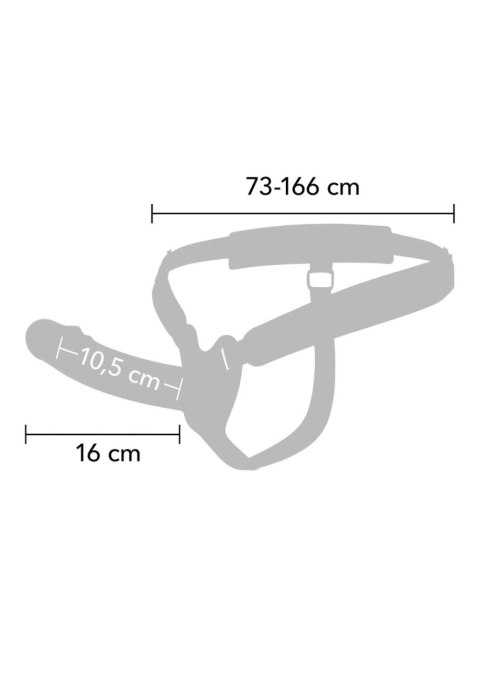Hollow Penis Strapon Silicone 16 cm