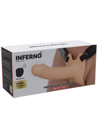 Hollow Penis Strapon Vibrating Silicone 16 cm